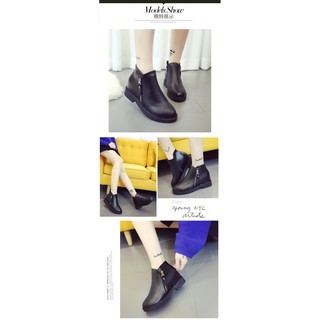 boots cổ ngắn độn đế