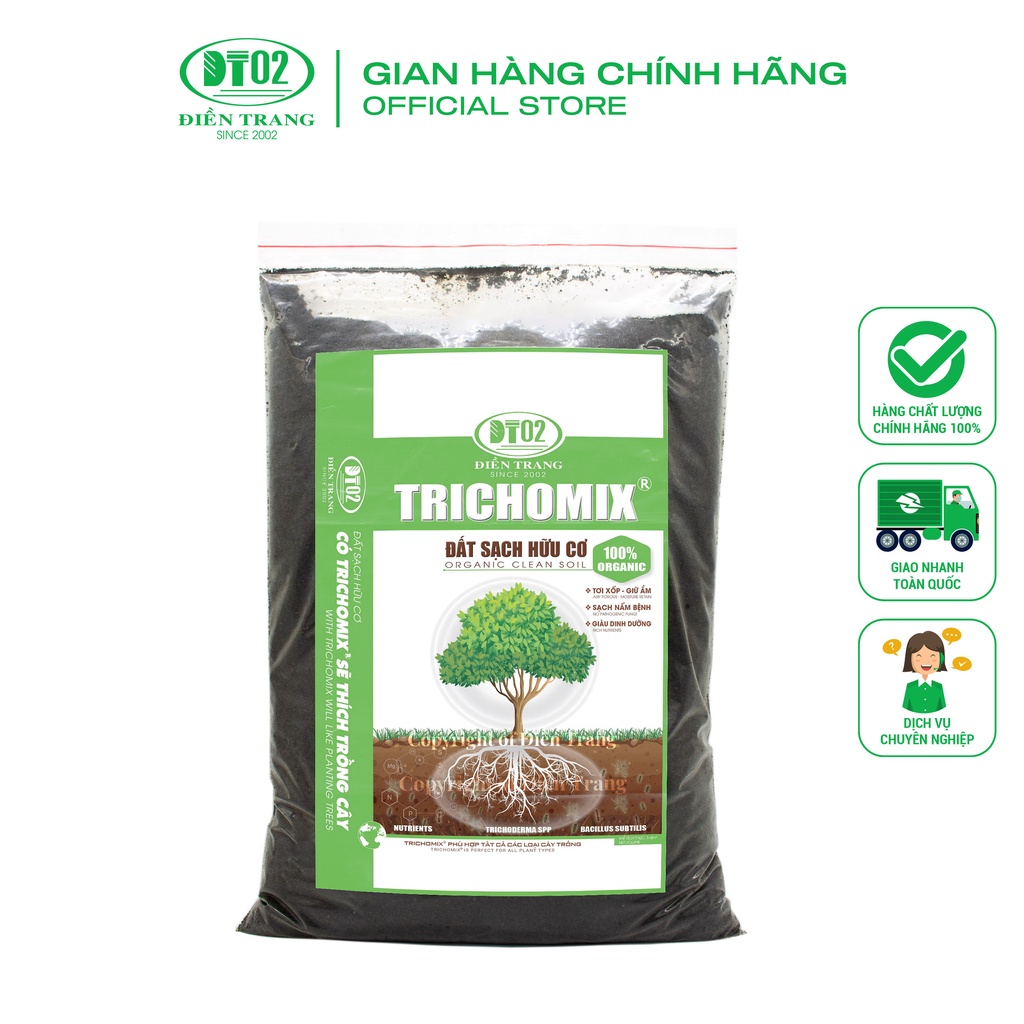 Đất Sạch Hữu Cơ TRICHOMIX 5dm3