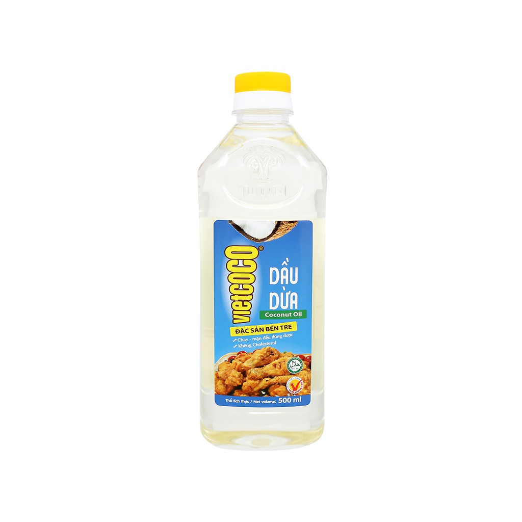 Dầu dừa Vietcoco - Cooking oil - Đặc sản Bến Tre - Chai 250ml, 500ml, 1 lít và 2 lít