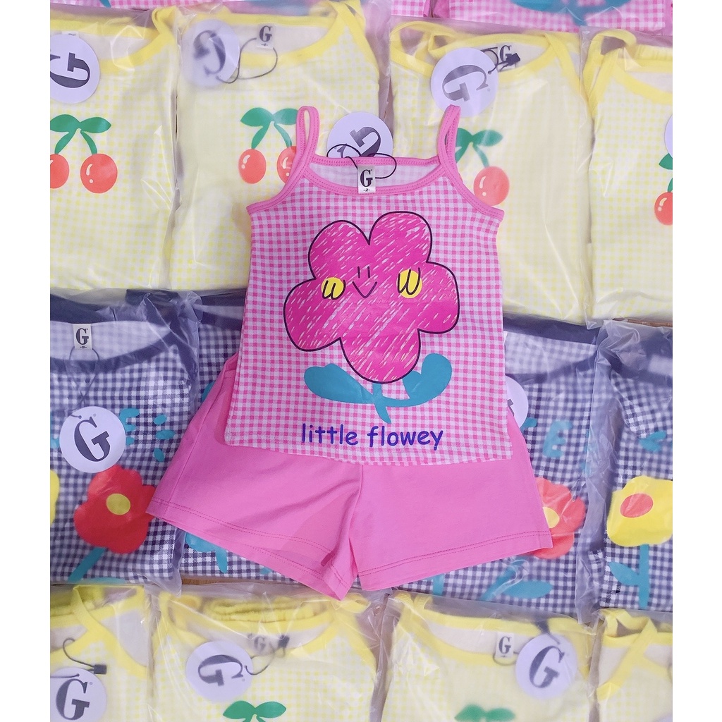 Lyvyshop - (Cotton SG chính phẩm) Bộ dây bé gái mùa hè siêu mát bé từ 08-24kg