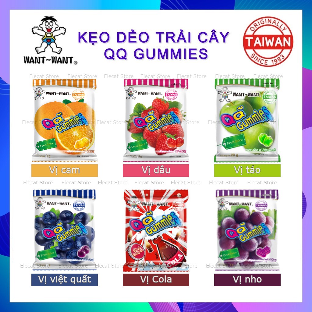 Kẹo dẻo trái cây Want Want Taiwan - 20g