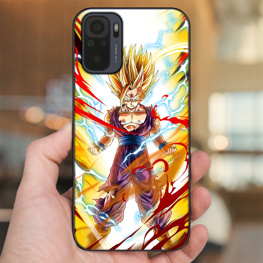 Ốp lưng Xiaomi Redmi Note 10, Note 10s viền đen in hình Gohan Dragon Ball