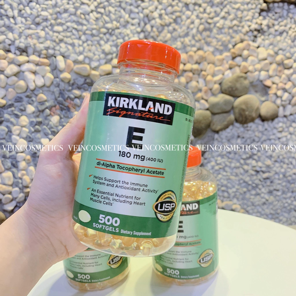 Viên Uống Vitamin E Kirkland Signature Vitamin E 400 IU 500 Viên.