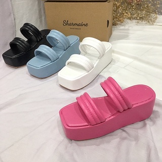 Dép xuồng bánh mì 7cm siêu hot 2 bảng ngang SUNSHINE