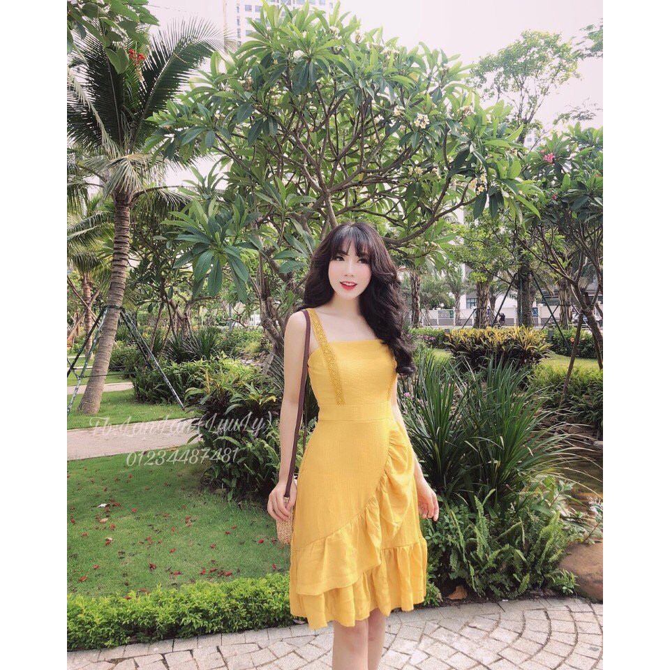 Đầm xòe 2 dây