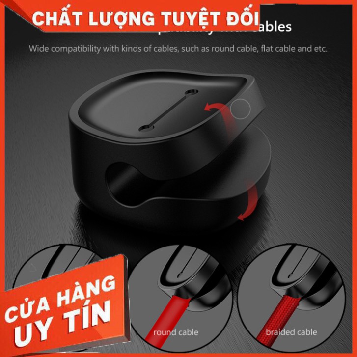 Đồ Kẹp Dây Cáp USB Từ Tính Baseus Cho Văn Phòng Xe Hơi Bàn Máy Tính