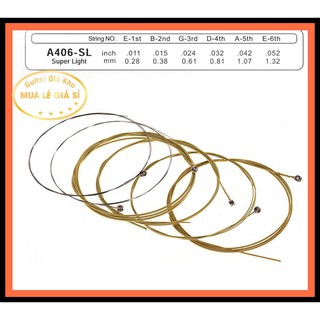 Bộ 6 dây đàn guitar acoustic alice a406