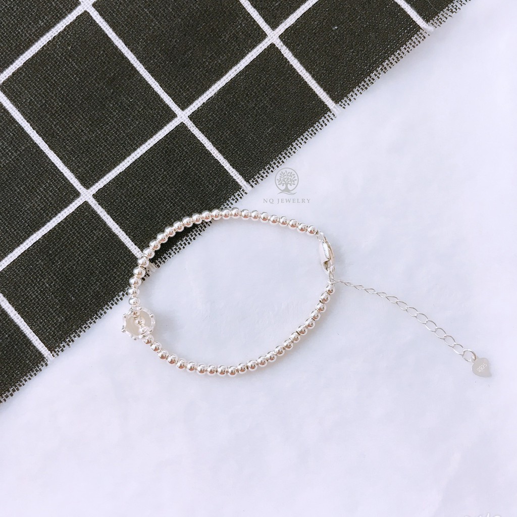 Lắc bi bạc 3mm vương miệng đế vương - Lắc bạc nữ