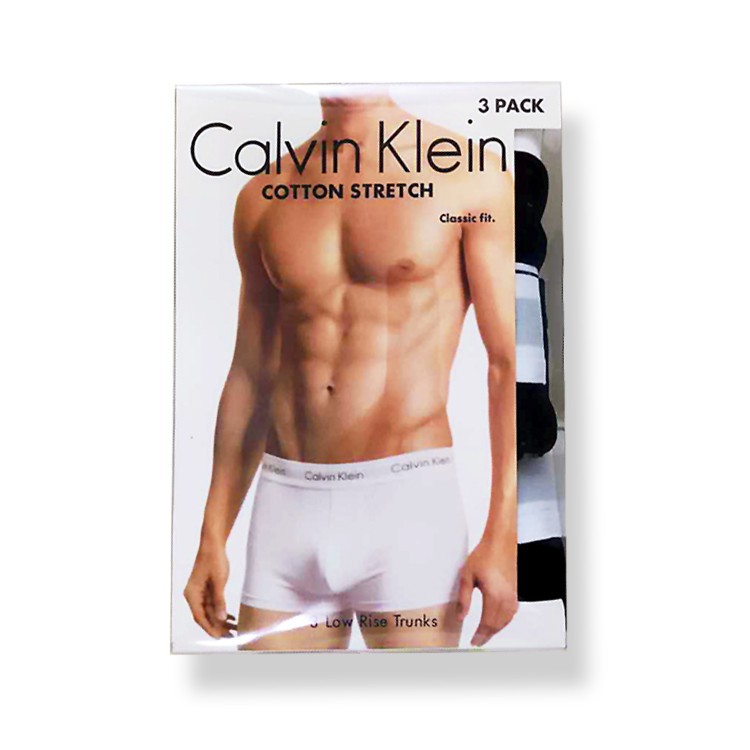 Mới brand calvin klein 1 hộp 3 quần lót nam 100% cotton thoáng khí in họa tiết nhiều màu sắc