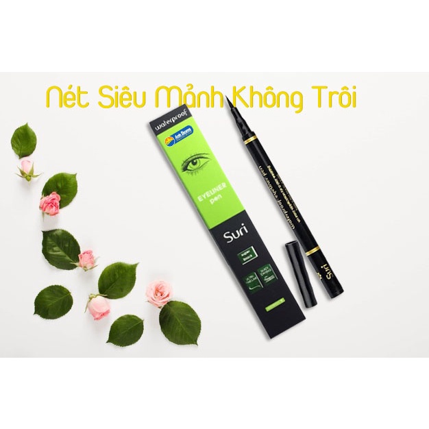 BÚT KẺ MẮT NƯỚC SIÊU MẢNH, KHÔNG TRÔI SURI WATERPROOF EYELINER PEN CHÍNH HÃNG - 10595