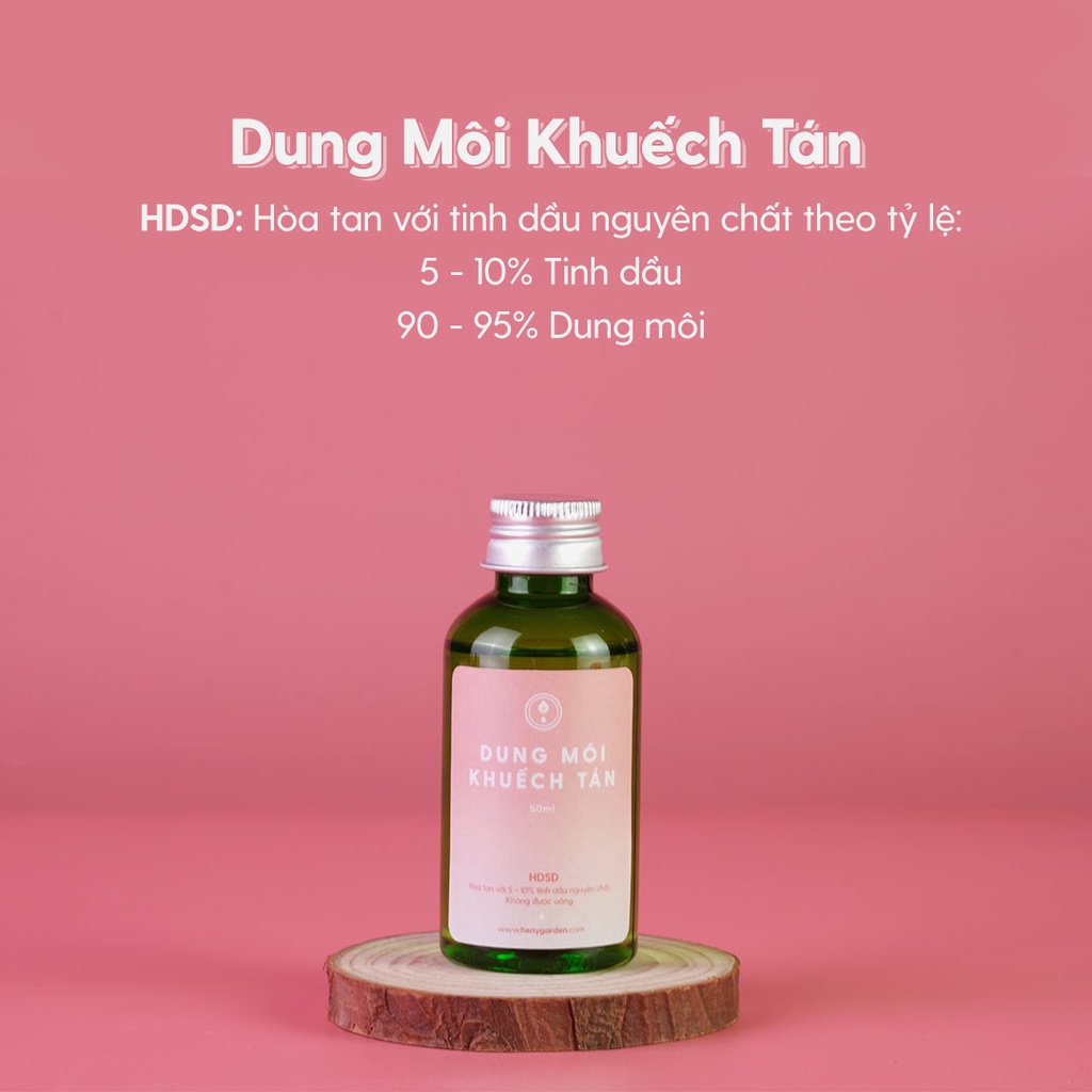 Dung Môi Pha Tinh Dầu Thơm Phòng Khuếch Tán Cắm Que HENY GARDEN, Thay Thế Máy Khuếch Tán và Đèn Xông