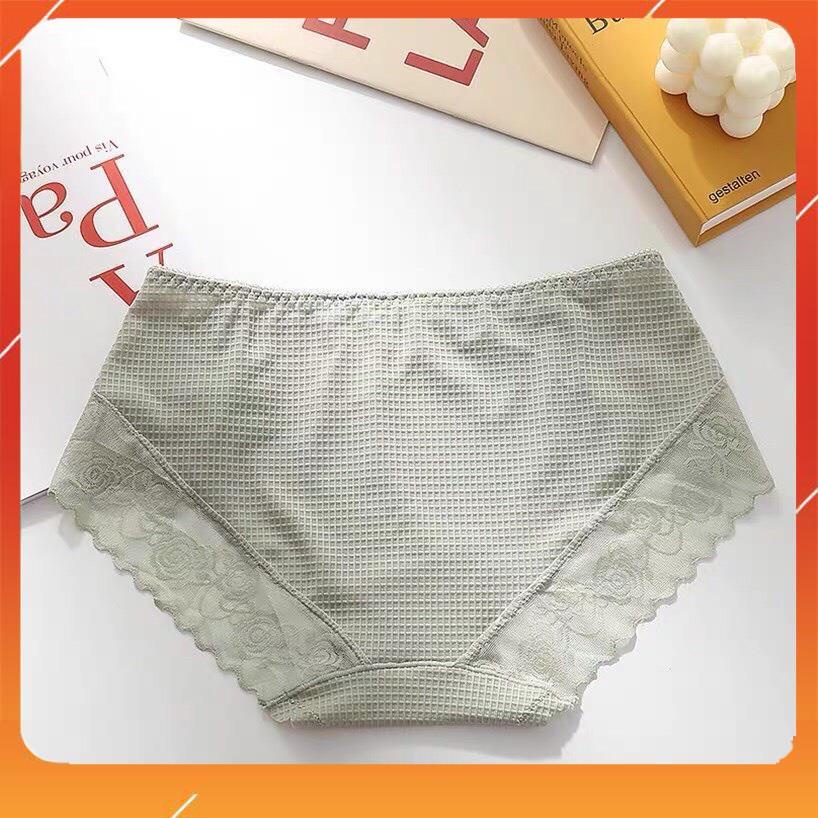 Quần lót nữ su cao cấp nhẹ tênh thoáng mát kháng khuẩn viền ren hoa Q2255