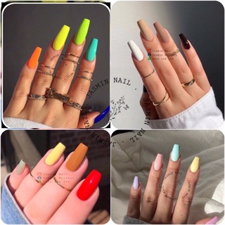 [Mã NHUQAD giảm 10% đơn 0₫][NAIL BOX] NailBox móng úp thiết kế mẫu gel trơn phối màu pastel kèm keo dũa