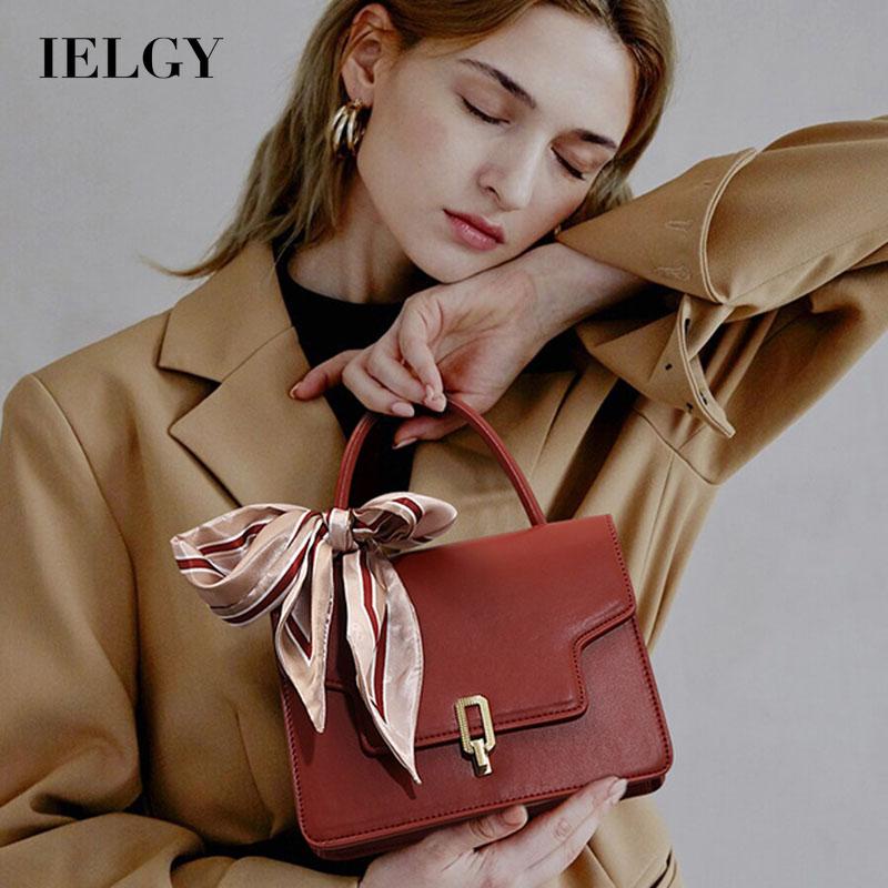 IELGY Túi Xách Tay Cài Khóa Vuông Kiểu retro Thời Trang Cao Cấp Cho Bạn Gái