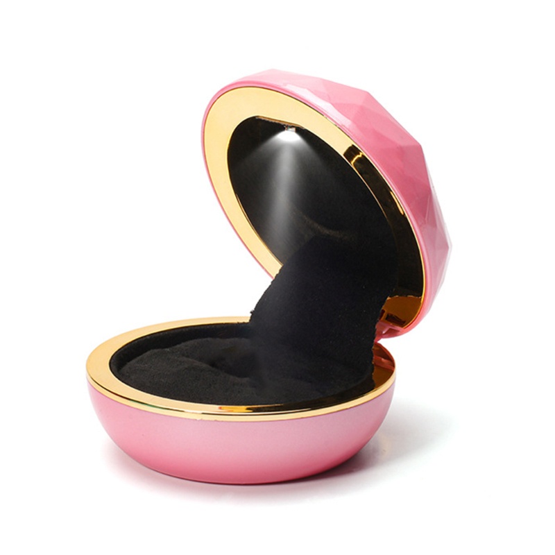 Hộp Đựng Trang Sức Hình Tròn Màu Vàng Sang Trọng