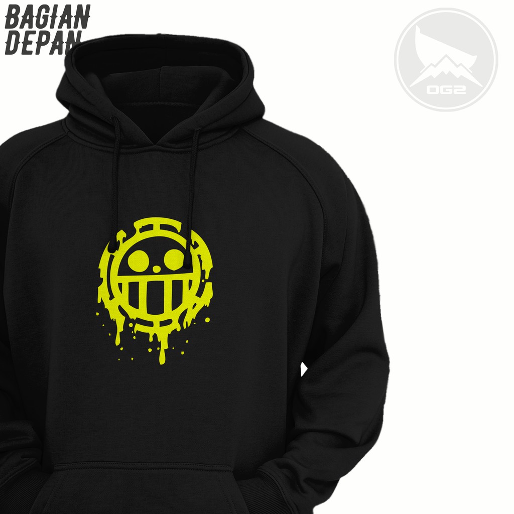 Áo Khoác Hoodie In Họa Tiết Hoạt Hình One Piece Trafalgar Law A007 Og2