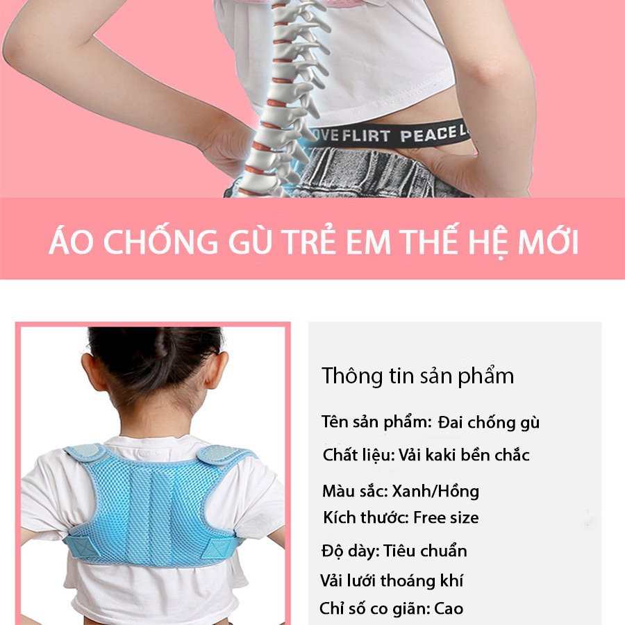Đai chống gù lưng trẻ em POSTURE CORRECTOR thoáng mát, Định hình cơ thể