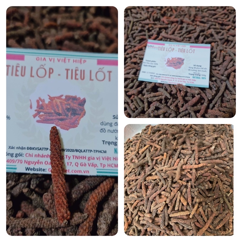 Tiêu Lốp Sấy Khô Túi 1Kg Việt Hiệp
