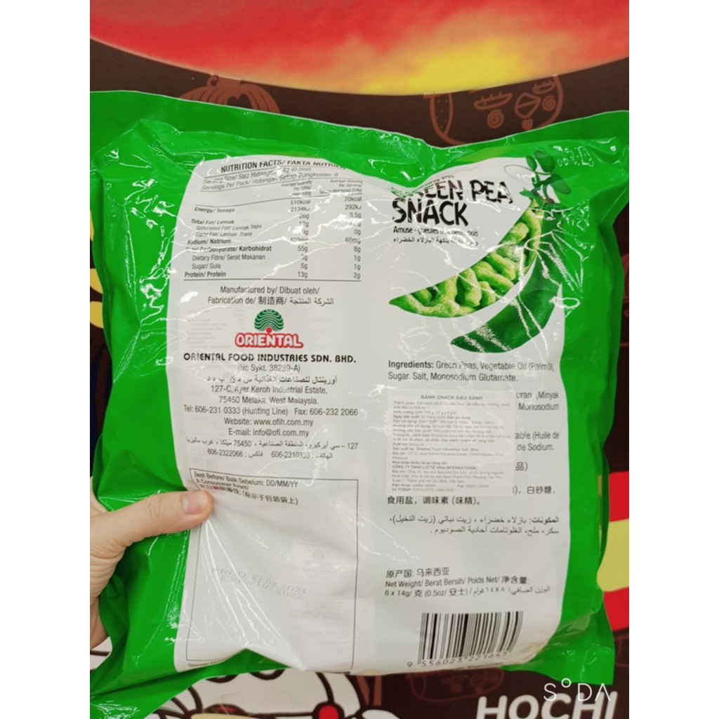 Snack Green Pea Oriental 112G (14G x 8 Gói)