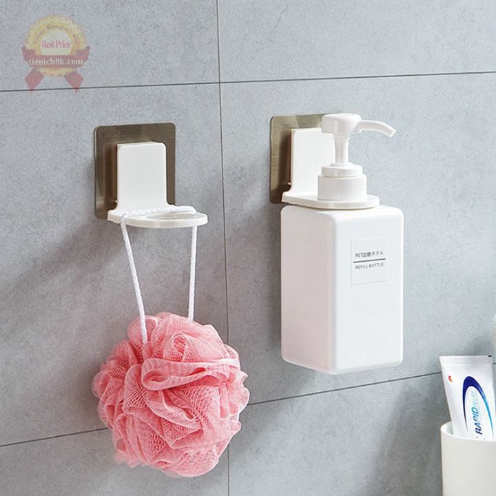 Móc treo dầu gội sữa tắm giá để chai lọ xà phòng nước rửa tay dán tường