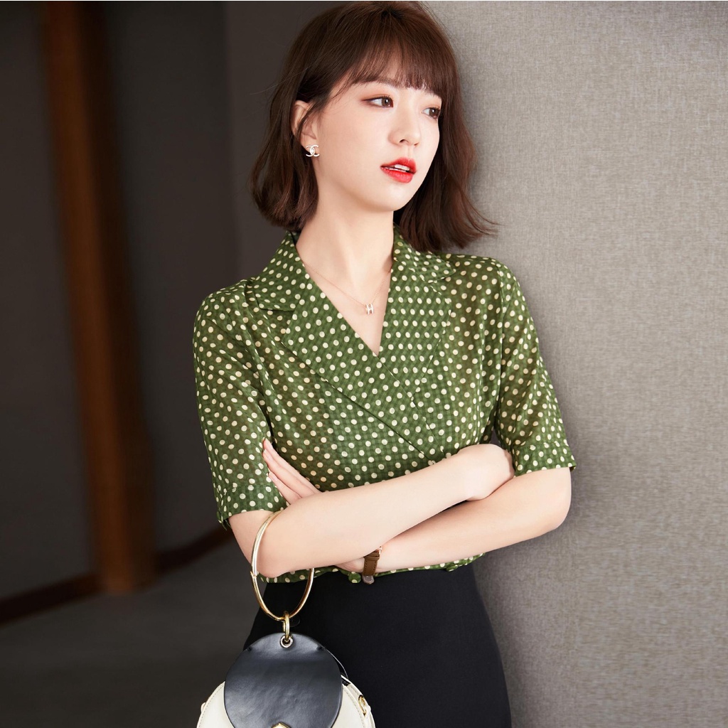 GT7338 Áo chiffon nữ hè tay ngắn hàng nhập