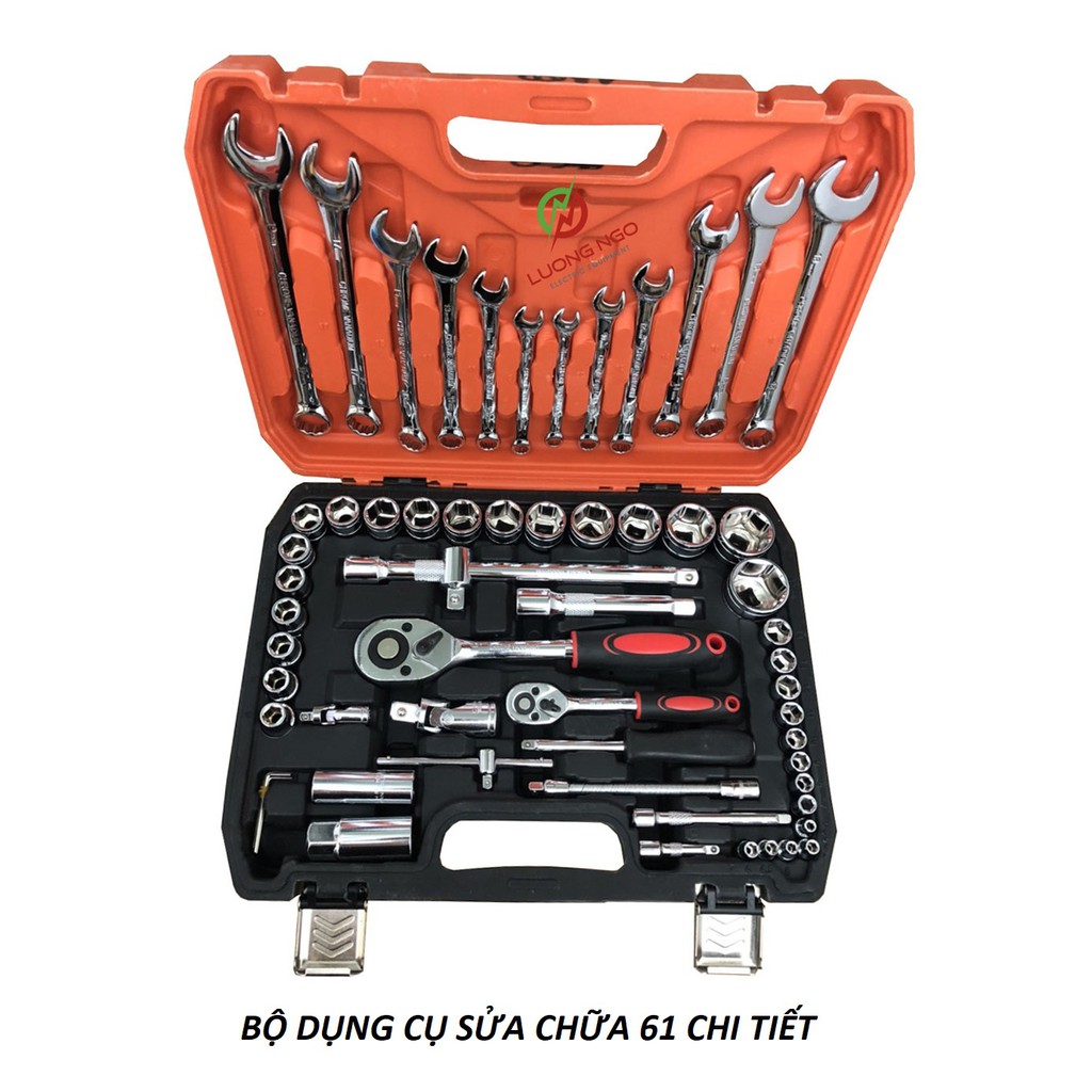 Bộ khẩu sửa chữa oto xe máy 61 chi tiết cao cấp