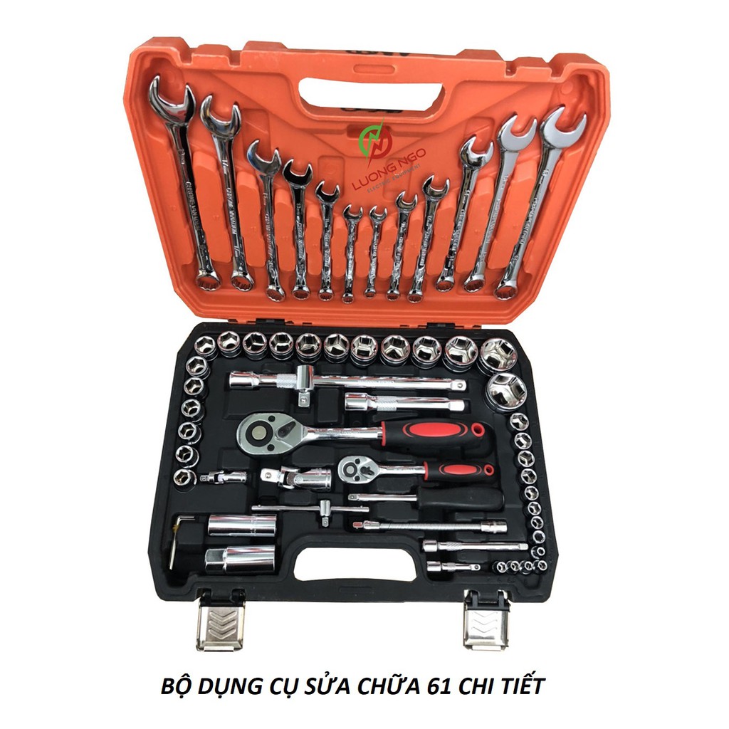 Bộ khẩu sửa chữa oto xe máy 61 chi tiết cao cấp