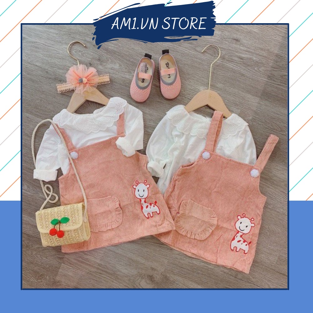 Set Yếm Hươu Hồng Bé Gái AM612 TTR98
