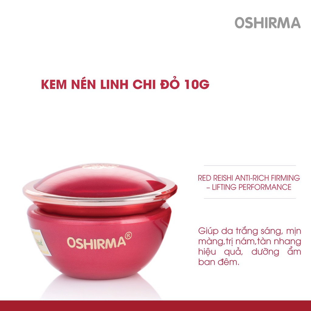 Kem nén chiết xuất Linh Chi đỏ cao cấp làm mờ thâm nám, đốm nâu, chống nắng ban ngày 10g