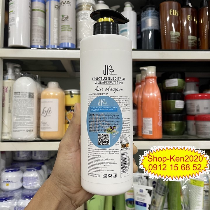 Cặp dầu gội xả Bưởi trắng DL 850ml*2 Fructus Gleditschiae & Grapefruit tinh chất bưởi và bồ kết phục hồi tóc