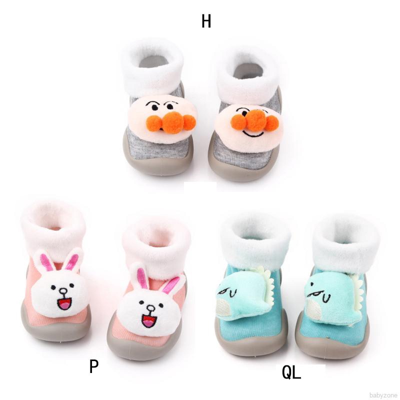Giày tất cotton chống trượt họa tiết hoạt hình cho bé