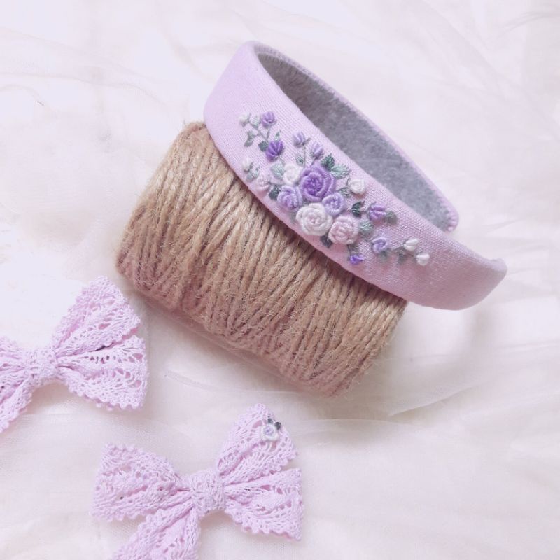 Yếm thêu/ Turban/ Cài tóc/ Kẹp tóc thêu tay cho mẹ và bé