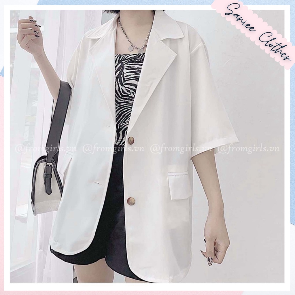 Áo Blazer Ngắn Tay Thời Trang Hàn Quốc, Túi Nắp Ulzzang Saniee Clother | BigBuy360 - bigbuy360.vn