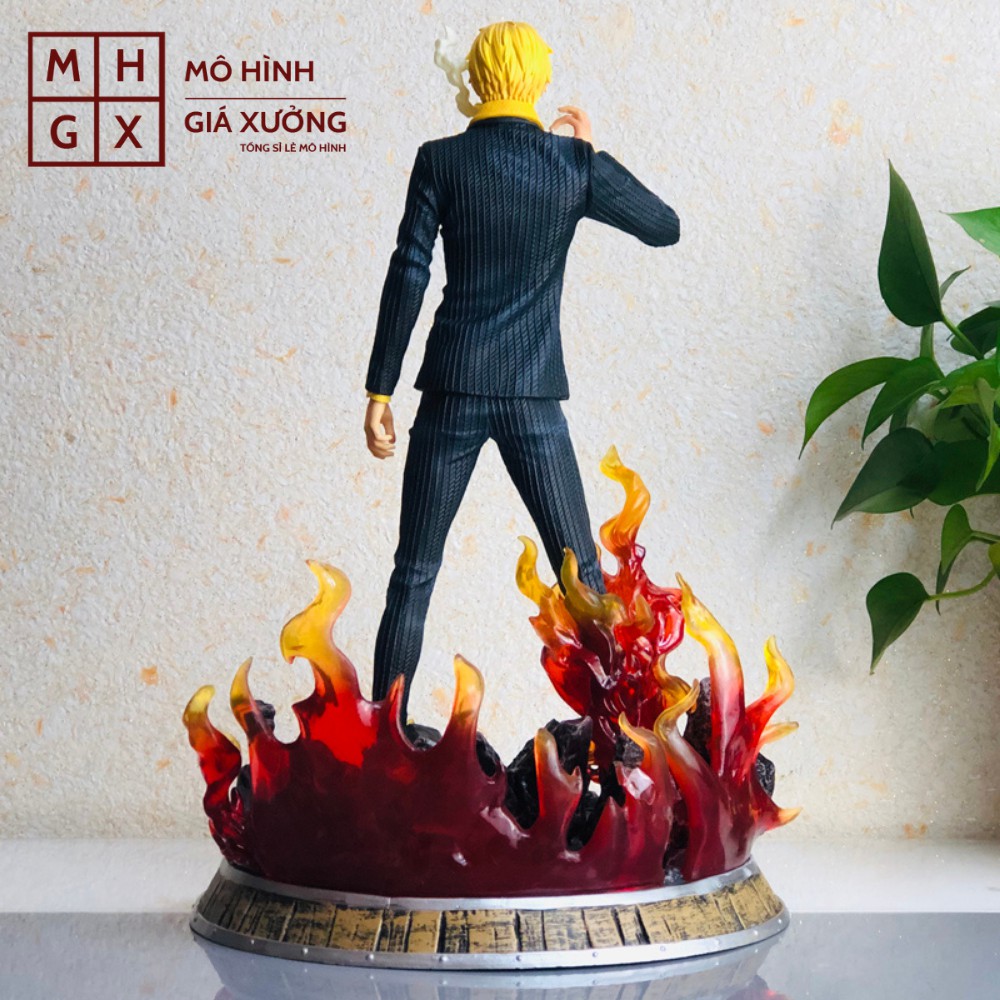 ( Có Led) Mô Hình Vinsmoke Sanji Hắc Cước (Chân Đen) Cao 36cm - Tượng Figure One Piece