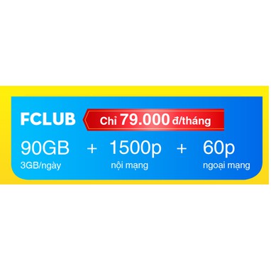 Sim 091 Gói FCLUB VinaPhone 4G ưu đãi siêu to giá siêu nhỏ Miễn Phí Tháng đầu Tặng Phút Gọi Nội Ngoại Mạng Data lướt Web