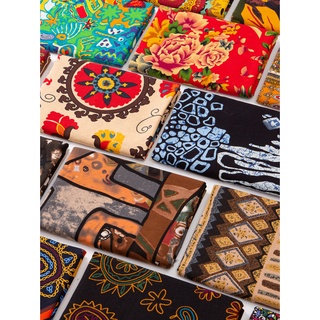 Khăn Trải Bàn Vải Cotton In Họa Tiết Thổ Cẩm Phong Cách Vintage