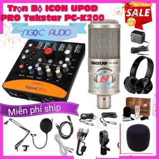 Trọn bộ Takstar PC-K200 + Sound ICON UPOD PRO đầy đủ phụ kiện bảo hành 12 tháng