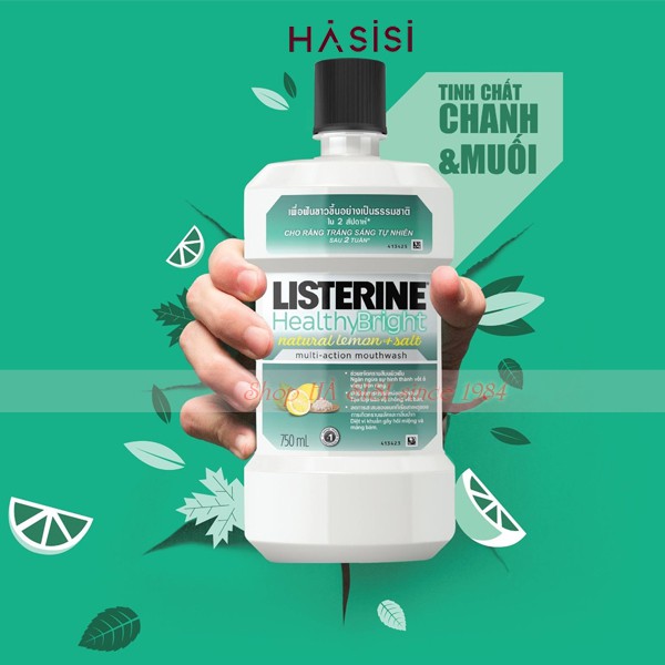 NƯỚC SÚC MIỆNG LISTERINE - Healthy Bright (Chai Trắng)