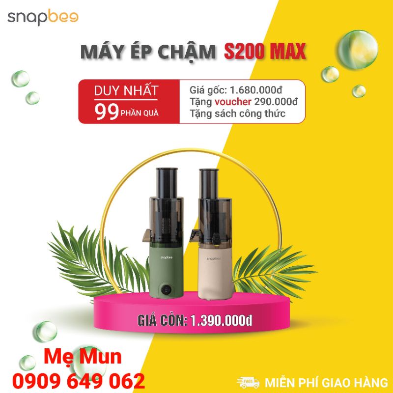 Máy ép chậm Snapbee S200 - ép kiệt bả