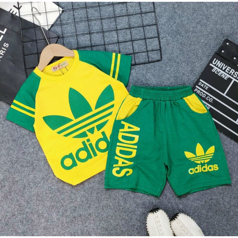 Bộ tay ngắn quần đùi thun cotton 4 chiều cho bé trai dưới 45kg