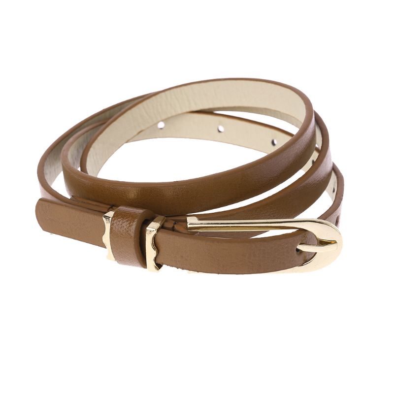 Thắt Lưng Da Bản Nhỏ Phối Khóa Thời Trang Cho Nữ