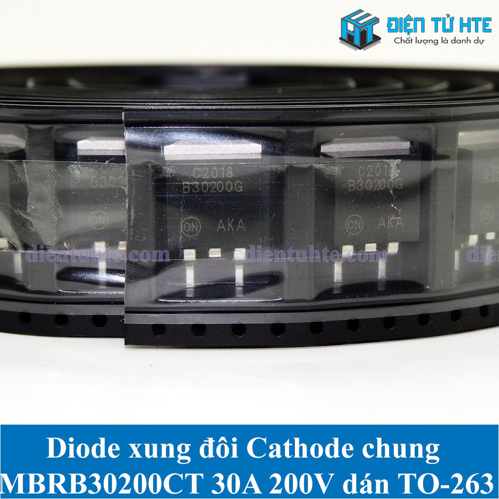 Diode xung đôi Cathode chung MBRB30200CT B30200G 30A 200V dán TO-263 [HTE Quy Nhơn CN2]