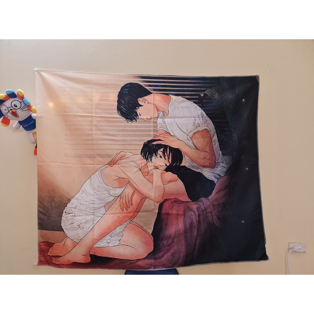 Vải treo tường Decor phòng hot nhất (150x130cm, TẶNG móc treo) DecorZ ( Có video thật)