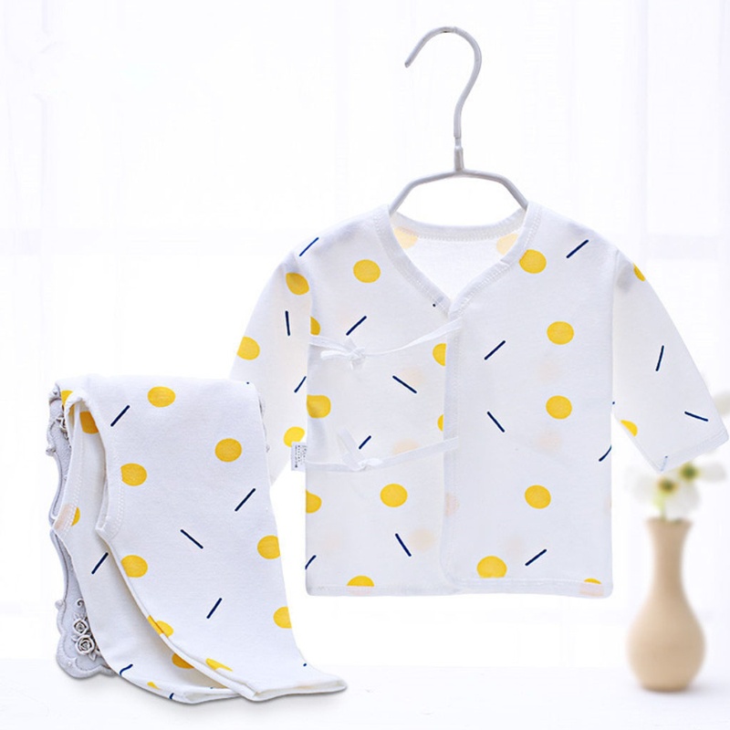 Bộ Đồ Ngủ Cotton Xinh Xắn Dành Cho Bé 0-6 Tháng Tuổi