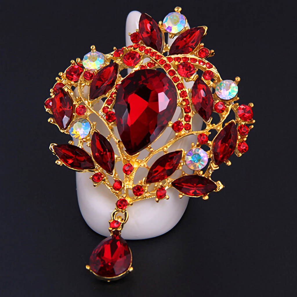 Ghim gài áo đính đá nhiều màu sắc