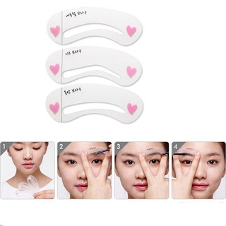 Set 3 khuôn kẻ lông mày phong cách Hàn Quốc, khuôn kẻ mày nhanh