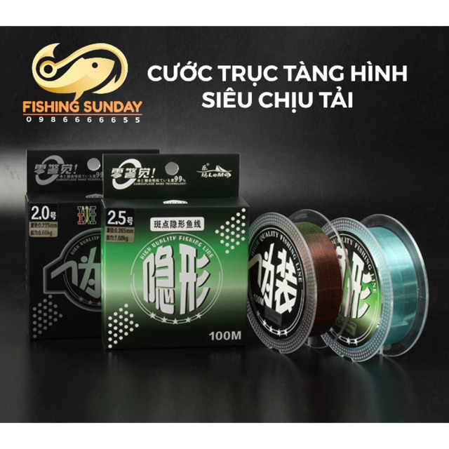 Cước Camo Tàng Hình Làm Trục Câu Đài Siêu Chịu Tải 100m