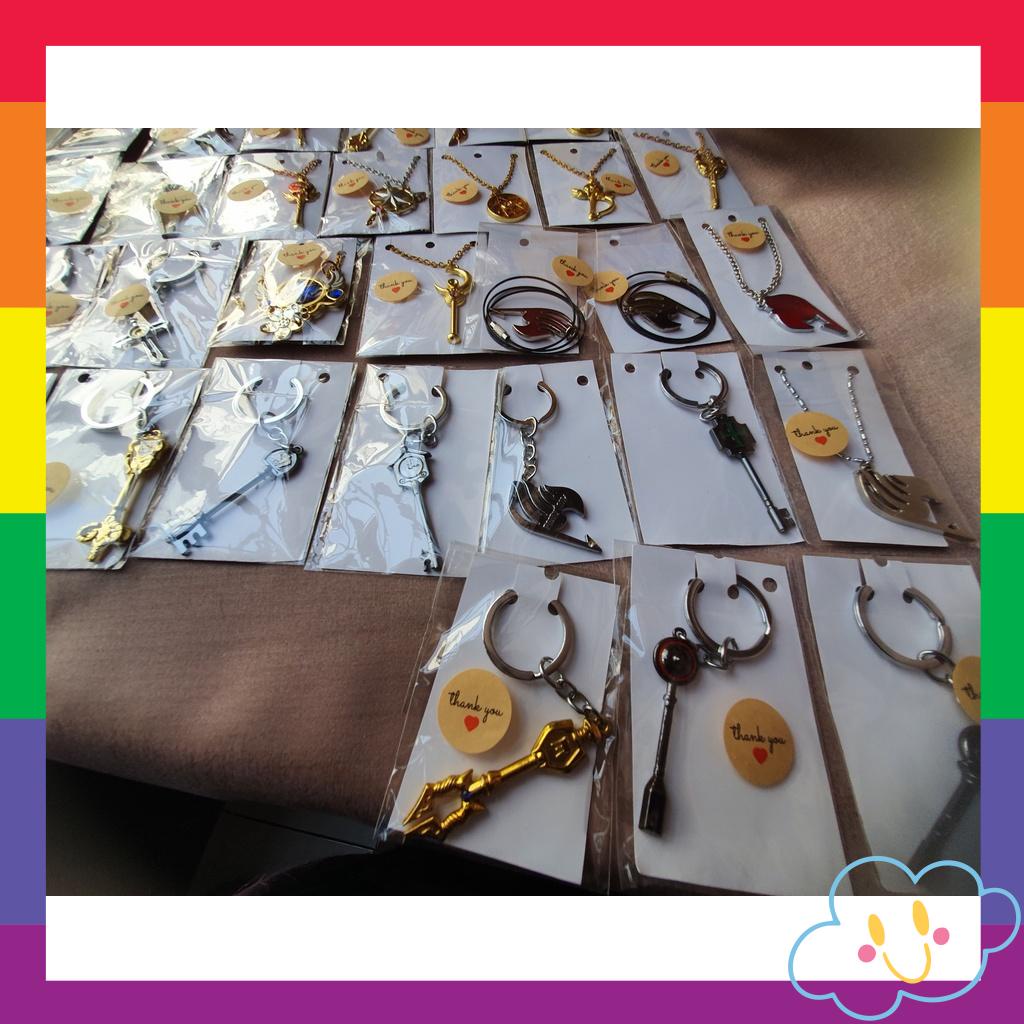 Móc Chìa Khóa Dây Chuyền Fairy Tail Cung Hoàng Đạo Sailor Moon Sakura Đồng Giá 25k