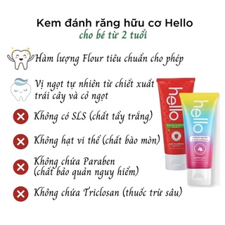 KEM ĐÁNH RĂNG HELLO ORGANIC CHO BÉ
