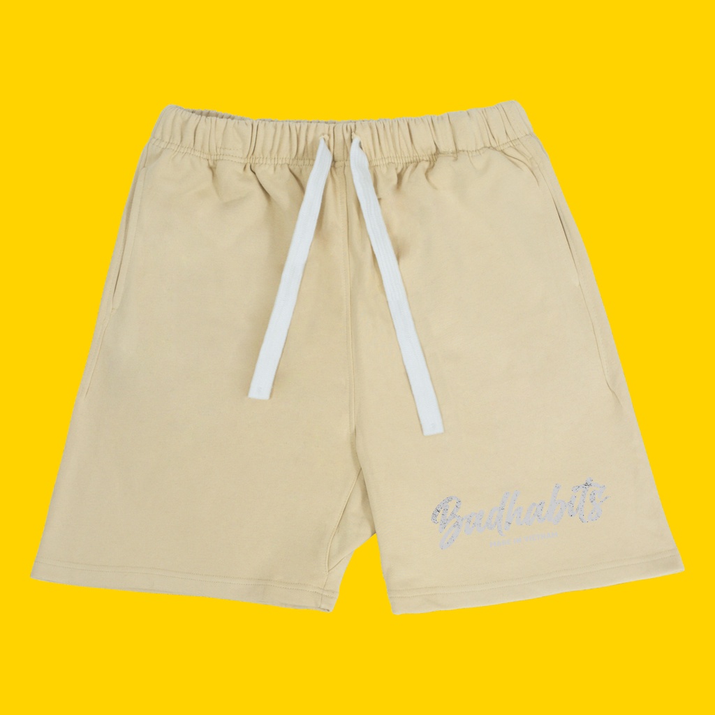 Quần short  Badhabđs Cokie nỉ da cá Yggenz shop , quần short unisex nam nữ chất liệu cotton
